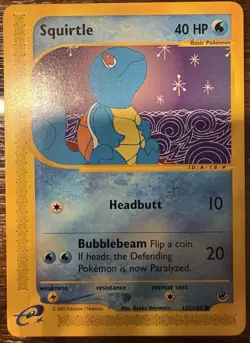 Pokemon TCG Squirtle Expedition Base Set 2002 Card #132/165 - Image 1