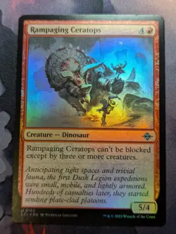 Rampaging Ceratops - LCI - 0162 - MTG - TCG Card - FOIL - Image 1