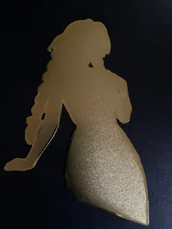 Final Fantasy 7 Aerith Gainsborough 5" Anime Waifu Gold Metal Card - Image 2