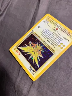 Pokemon TCG ZAPDOS Fossil Set #15/62 - HOLO FOIL Shiny Base NM/LP Vintage Card - Image 3