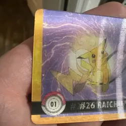 1999 Artbox Pokemon Action Flipz - Premier Edition #01 Raichu Pikachu Card 1y2 - Image 3