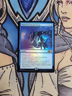 1x Masterful Replication FOIL - NM/M Core Set 2020 M20 MTG Magic the Gathering - Image 1
