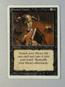 MTG Revised Edition (3rd) Demonic Tutor LP/MP - Image 1