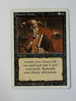 MTG Revised Edition (3rd) Demonic Tutor LP/MP - Image 1