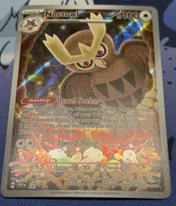 Pokemon Noctowl SVP 141 Stellar Crown Full Art Holo Black Star Promo NM - Image 3