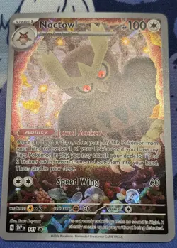 Pokemon Noctowl SVP 141 Stellar Crown Full Art Holo Black Star Promo NM - Image 4