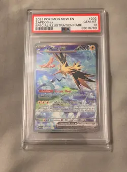 Pokemon Zapdos ex 151 MEW EN Special Illustration Rare #202 PSA 10 Gem Mint - Image 1