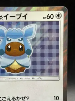 Glaceon Poncho Wearing Eevee 143/SM-P 2017 Promo Japanese Pokemon TCG EX - Image 3