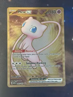Pokemon Mew EX TCG 205/165 Gold Metal Scarlet Violet Promo Card - Image 1