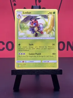 Ledian 10/147 Rare Sun & Moon Burning Shadows Pokemon TCG Regular Rare 2017 NM - Image 2