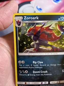HOLO Zoroark SM89 - PROMO HD Swirl 💫 Cosmos Holo Sun Moon Pokemon Card NM - Image 1