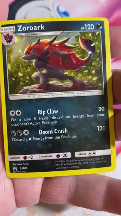 HOLO Zoroark SM89 - PROMO HD Swirl 💫 Cosmos Holo Sun Moon Pokemon Card NM - Image 2