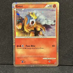 Pokemon Entei TCG Holo Card HGSS20 Promo - Image 1