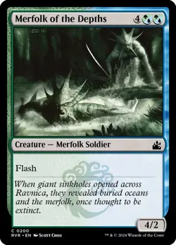 MTG Foil - Merfolk of the Depths - 200 / NM / English - Image 1