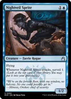 MTG Foil - Nightveil Sprite - 52 / NM / English - Image 1