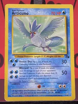 Articuno 17/62 Fossil Rare Regular 1999 WOTC Pokemon TCG MP - Image 3