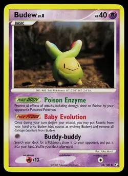 Pokemon Card - Budew Stormfront 33/100 - Image 1