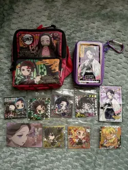 Demon Slayer Mini Pouch Can Case Sticker Card Nezuko Tanjiro Giyuu Shinobu Rengo - Image 1