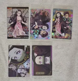 Demon Slayer: Kimetsu No Yaiba Wafer Card Kamado Nezuko 5-Piece Set - Image 1