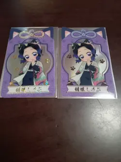 Namco Demon Slayer: Kimetsu No Yaiba Urushi Sho Clear Card Sheet Kocho Shinobu N - Image 1