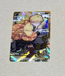 Demon Slayer: Kimetsu No Yaiba Stained Glass Card Agatsuma Zenitsu A - Image 1