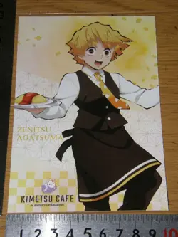 Agatsuma Zenitsu Postcard Demon Slayer Cafe/Collaboration Cafe Illustration Card - Image 1