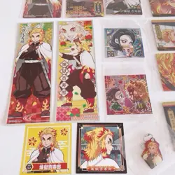 Demon Slayer Trading Card Wafers Stickers Metal Charm Retsuden Rengoku Kyojuro C - Image 2