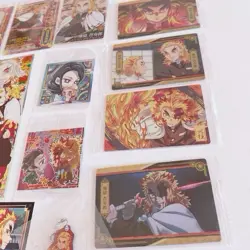 Demon Slayer Trading Card Wafers Stickers Metal Charm Retsuden Rengoku Kyojuro C - Image 3