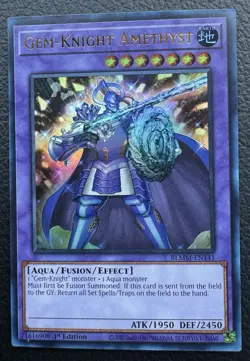 Gem-Knight Amethyst BLMM-EN141 Battles of Legend: Monster Mayhem 1st Ed Yugioh - Image 1