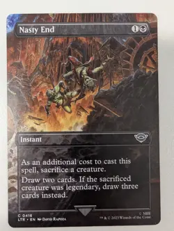 Nasty End (Borderless) - MTG Universes Beyond: the Lord of the Rings Regular - Image 1