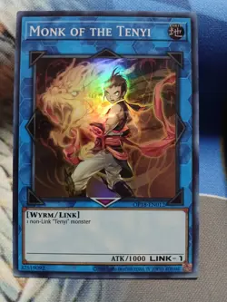Yugioh Monk of the Tenyi Super Rare OP18-EN012 Near Mint - Image 1