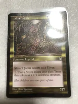 Defective, Bad Condition, Junk Mtg Queen Of Sliver Magic The Gathering English V - Image 1