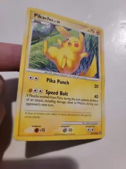 Pikachu 70/100 Common D&P Stormfront Pokemon Card LP 2008 - Image 1