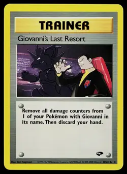 Pokemon Card - Giovanni's Last Resort Gym Challenge 105/132 Rare - Image 1