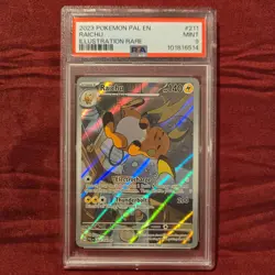 2023 Pokemon Raichu Illustration Rare Paldea Evolved #211/193 PSA 9 Mint - Image 1