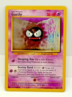 Gastly 50/102 Base Set Unlimited Common Pokemon Card NM - Image 1