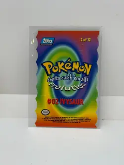 Ivysaur #2 Die-Cut Evolution Card Pokemon Movie Animation "#02 " Blue Logo - Image 2