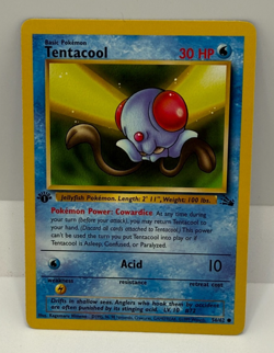 Tentacool 56/62 Fossil Set WOTC Pokemon TCG 1999 Common - Image 1