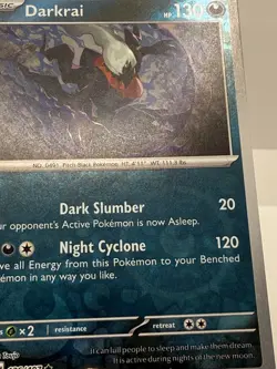 Darkrai Reverse Holo Rare #136/197 2023 Obsidian Flames Pokemon Card - Image 2