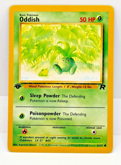 Oddish 63/82 1st Edition Team Rocket Common Pokemon Card - Image 1