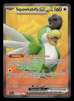 Squawkabilly ex 247/193 Ultra Rare Paldea Evolved Pokemon Card - Image 1