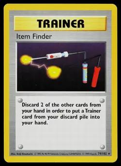 Pokemon Card - Item Finder Base Set (Shadowless) 74/102 Rare - Image 1
