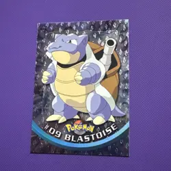 Blastoise Flames Holo Card Pokemon TCG Foil #09 1999 Topps Black Label Ex-mt - Image 1