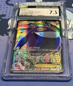 CGC 7.5 Gengar EX 2014 Phantom Forces 114/119 Ultra Rare Holo Pokemon Card - Image 4