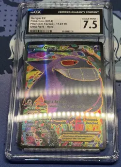 CGC 7.5 Gengar EX 2014 Phantom Forces 114/119 Ultra Rare Holo Pokemon Card - Image 5