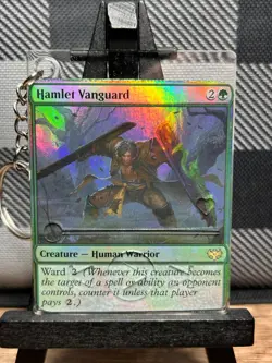 MTG TCG Keychain: Hamlet Vanguard _ Resin, Handmade, Key Chain - Image 1