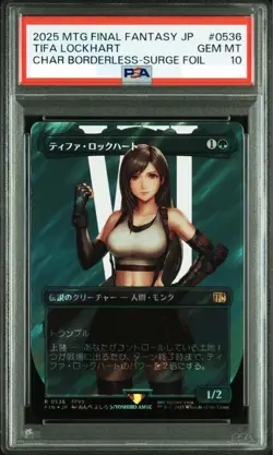PSA10 MTG Tifa Lockhart Final Fantasy VII Surge Foil Borderless Japanese - Image 1