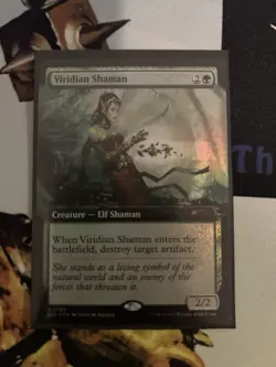1x Viridian Shaman MTG Secret Lair Drop Extended Art Rare Foil NM - Image 1