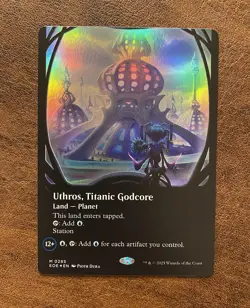 Uthros, Titanic Godcore (Borderless) Edge of Eternities Foil MTG - Image 1