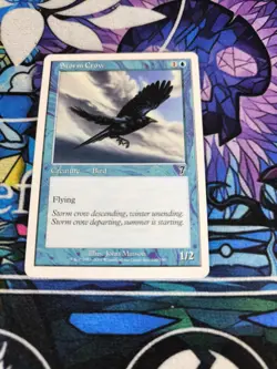MTG Storm Crow 🇬🇧 Nm Seventh 7th Edition Magic the Gathering OG Card Karte - Image 5